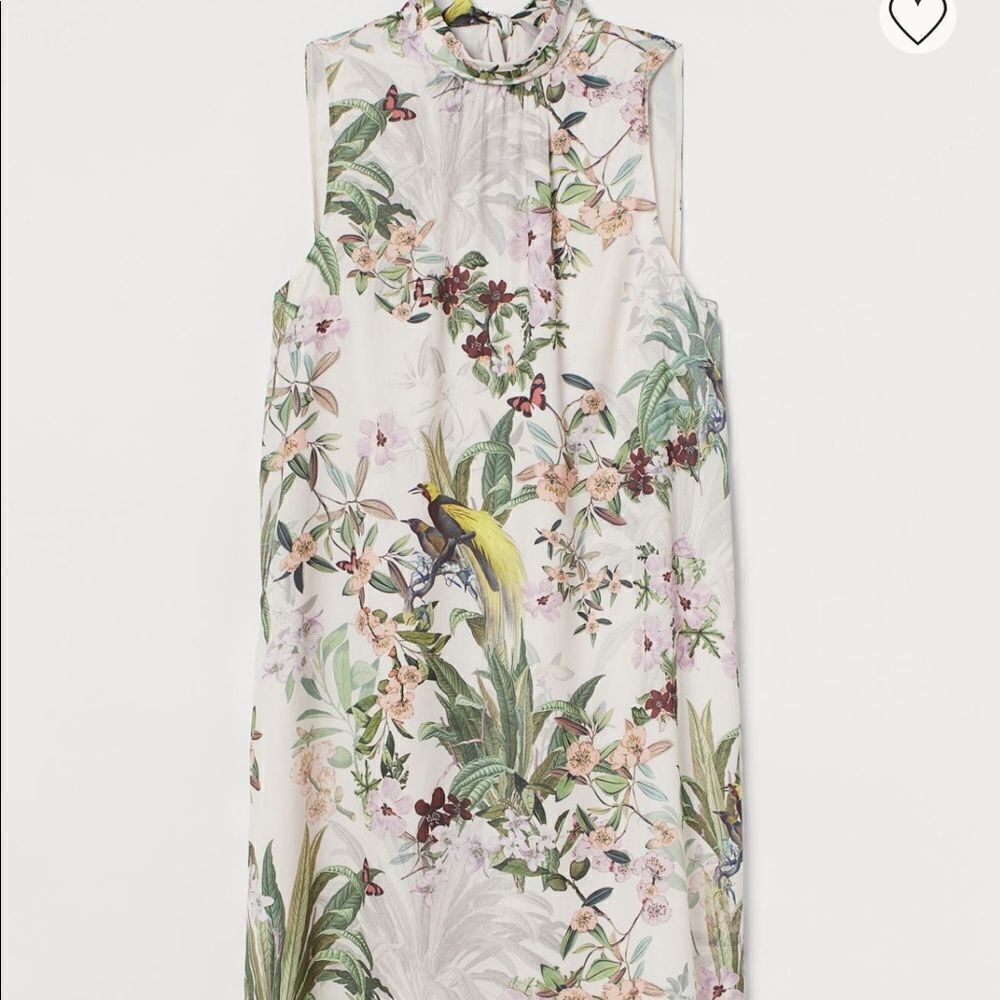 H&M satin floral printed dress